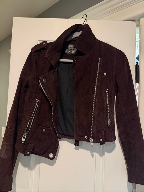 Blank NYC Jackets & Blazers - Blank NYC Red Suede Moto Jacket